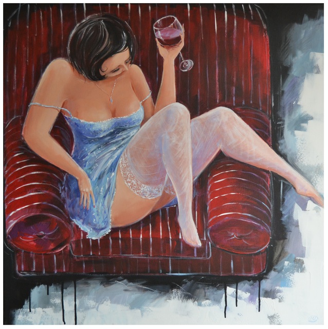 Roman Markov  'Blue Velvet', created in 2013, Original Painting Oil.