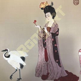 Candice Rongyu: 'Ancient Famous Painting Embroidery display', 2017 Ink Painting, World Culture. Artist Description: Ancient Famous Painting series display the embroidery techniques apply in various types of paintings...