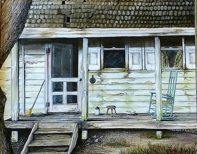 Ronald Lunn  'No One Home', created in 2018, Original Watercolor.