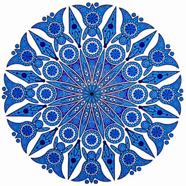 Artist Ron Zilinski. 'Blue Bells' Artwork Image, Created in 2006, Original Drawing Pen. #art #artist
