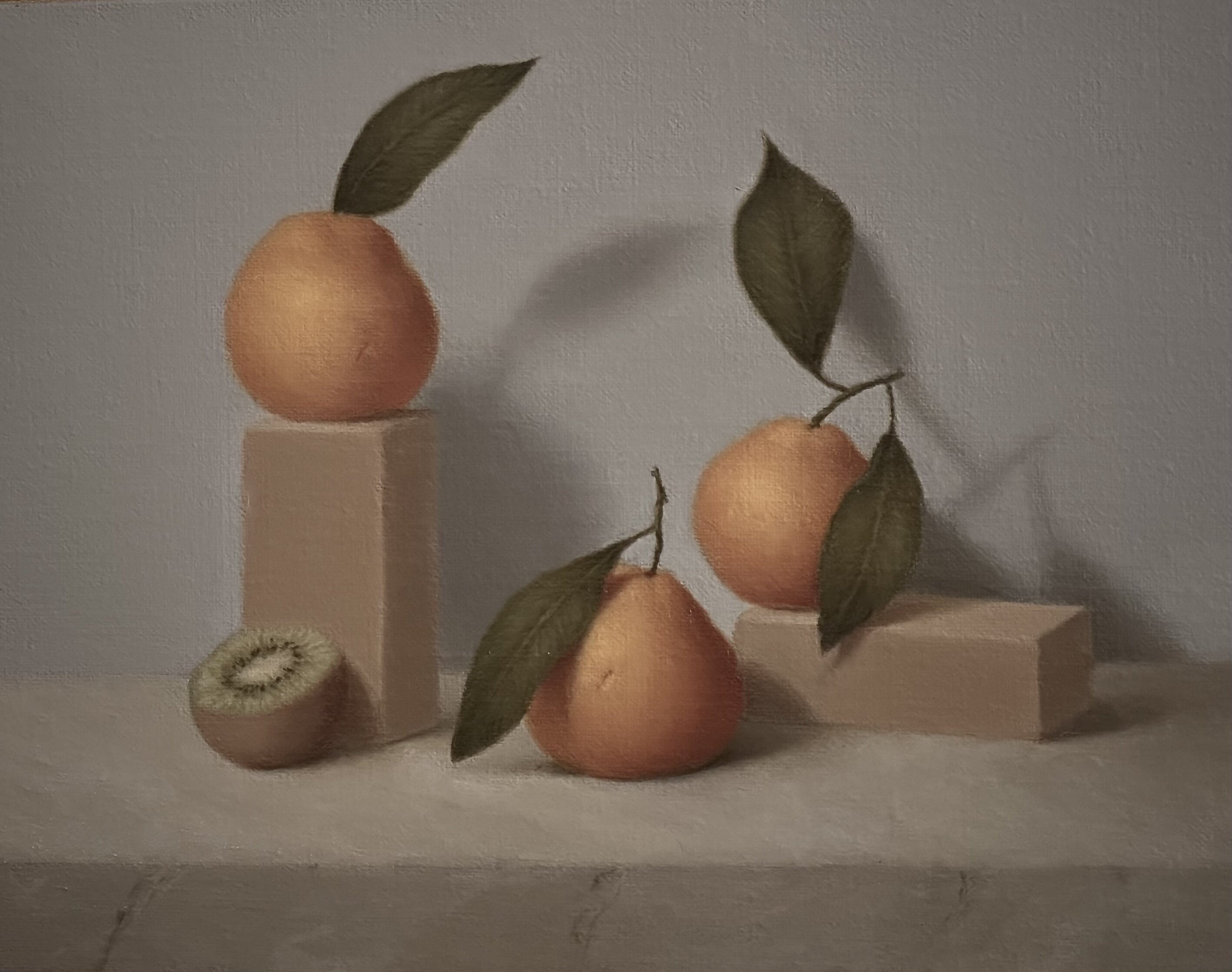Ronald Weisberg: 'persimmon', 2018 Oil Painting, Representational. Don t see these fruits that often so I frequently create a painting with them as the subject...