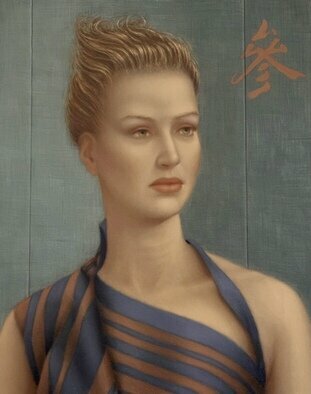 Ronald Weisberg: 'runway model', 2013 Oil Painting, Fashion. portrait...