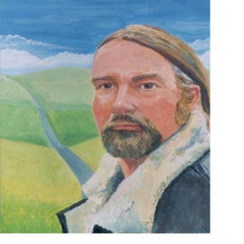 Ron Wilkinson: 'Ned Smyl at the Creg', 2003 Acrylic Painting, Portrait. Artist Description: Now located in Walton on the Hill UK...