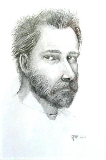 Ron Wilkinson  'Self Portrait', created in 2002, Original Drawing Pencil.