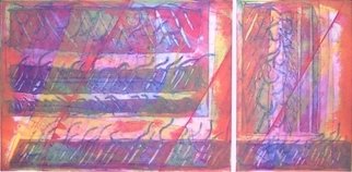 Rosalyn M. Gaier: 'Ribbons of Summer', 1993 Other Printmaking, Abstract.  Ribbons of Summer is a diptych, both sections made from several plates printed over each other....