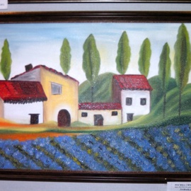 Rosica Simeonova: 'Spanish houses', 2012 Oil Painting, Floral. Artist Description:           oil painting          ...