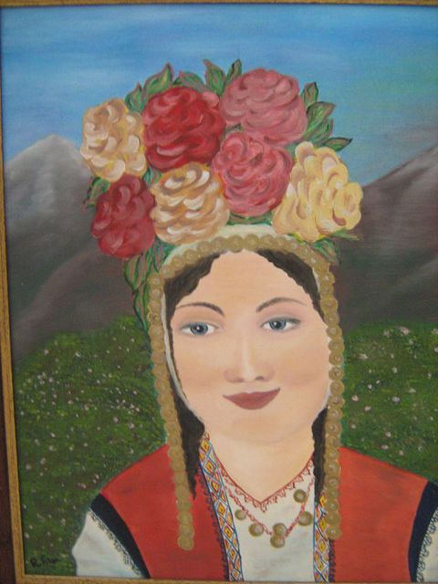Artist Rosica Simeonova. 'Girl' Artwork Image, Created in 2012, Original Painting Oil. #art #artist