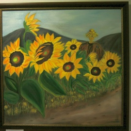 Rosica Simeonova: 'sunflower', 2012 Oil Painting, Floral. Artist Description:              oil painting             ...