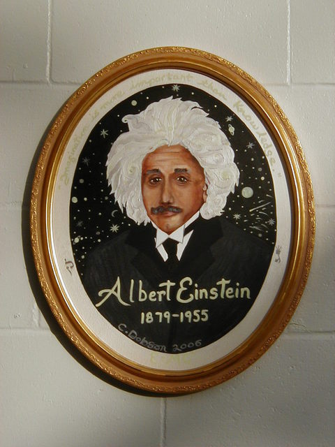 Cathy Dobson  'Albert Einstein', created in 2006, Original Painting Oil.