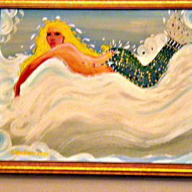 Cathy Dobson: 'Gratitude', 1999 Oil Painting, Fish. Artist Description: Original Mermaid oil painting.Fine gold wooden frame. ...