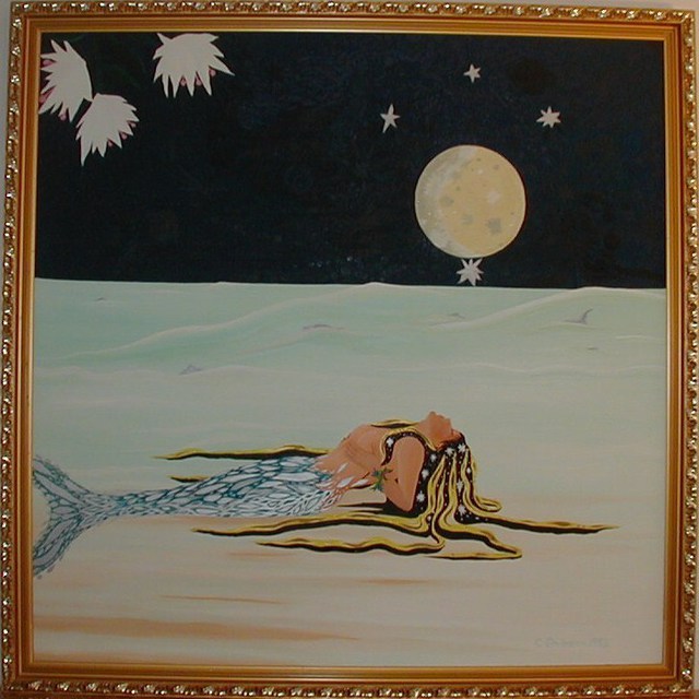 Cathy Dobson  'Lovers Moon', created in 1993, Original Painting Oil.