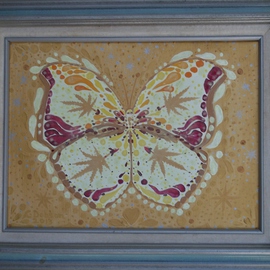 Cathy Dobson: 'Psychedelic Butterfly', 2013 Oil Painting, Psychedelic. Artist Description: Original Illuminous Oil Paintingfrom The Butterflies and Unicorns Collection. ...
