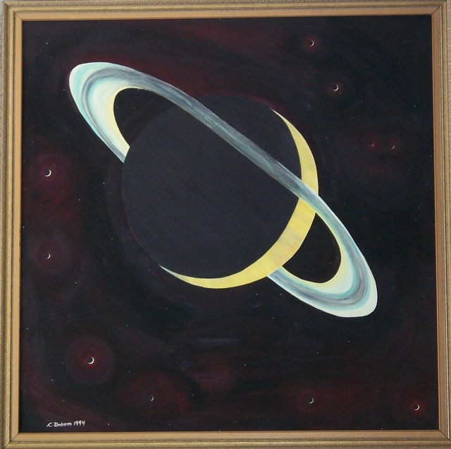 Artist Cathy Dobson. 'The Moons Of Saturn' Artwork Image, Created in 1994, Original Painting Oil. #art #artist