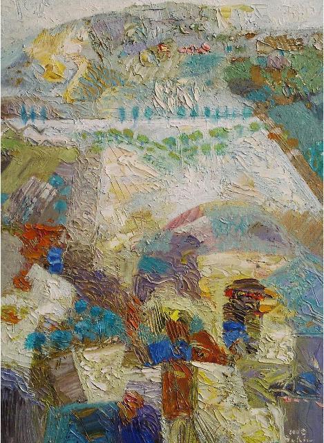 Artist Joseph Bakir. 'Big Landscape' Artwork Image, Created in 2003, Original Painting Oil. #art #artist