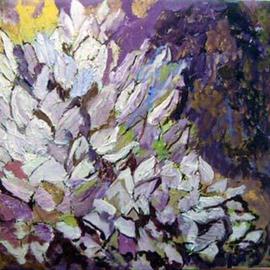 Roz Zinns: 'Agave', 2004 Acrylic Painting, Floral. Artist Description: Contemporary, heavily textured rendition of an agave plant using pallet knife and heavy acrylic gel medium....