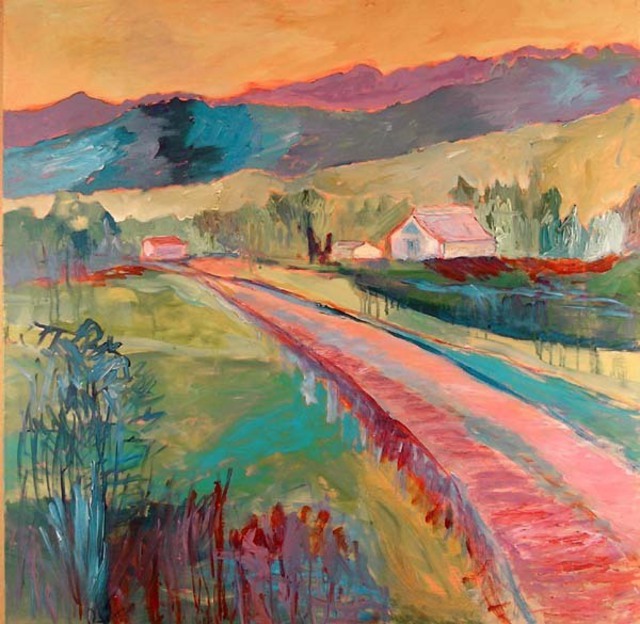 Roz Zinns  'Country Road', created in 2008, Original Collage.