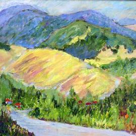 Roz Zinns: 'Diablo From Clayton', 2005 Acrylic Painting, Landscape. Artist Description: Mt. Diablo Vista...