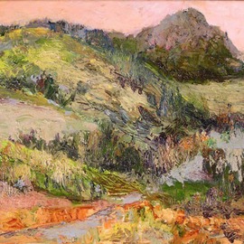 Roz Zinns: 'Mountain Stream', 2008 Acrylic Painting, Landscape. 