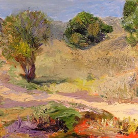 Roz Zinns: 'October Morning', 2008 Acrylic Painting, Landscape. 