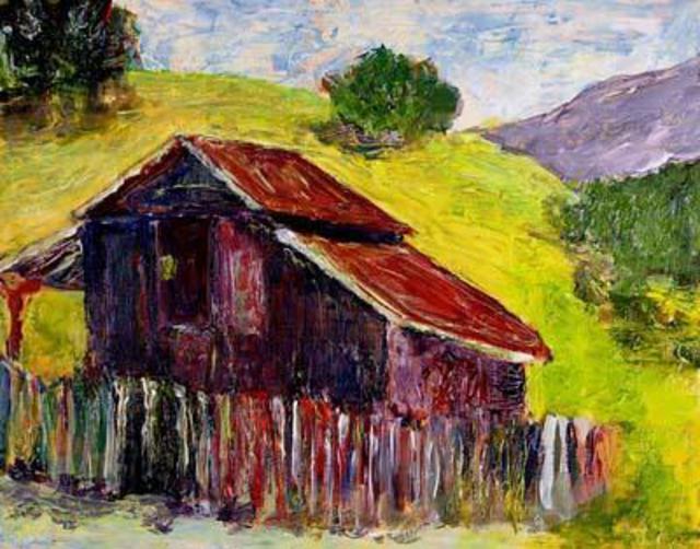 Roz Zinns  'Old Barn', created in 2005, Original Collage.
