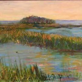 Roz Zinns: 'Tranquil Waters', 2005 Acrylic Painting, Landscape. Artist Description: The Delta region near Antioch, CA...