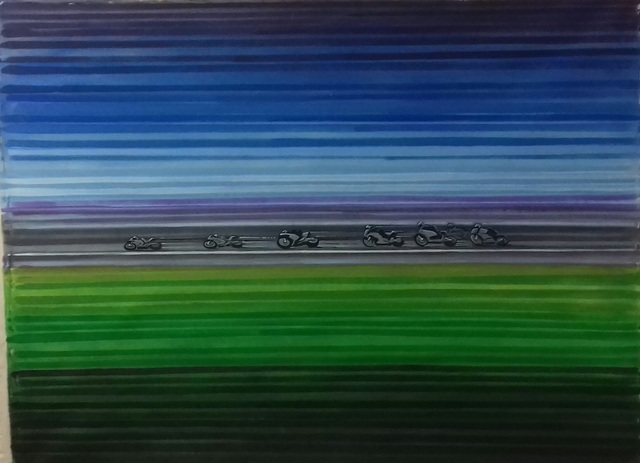 Robert Jessamine  'Speed Line', created in 2017, Original Painting Oil.