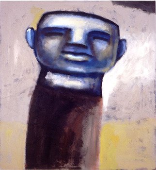 Alberto Ruggieri: 'head', 2000 Acrylic Painting, Figurative.  head, psiche, blue   ...