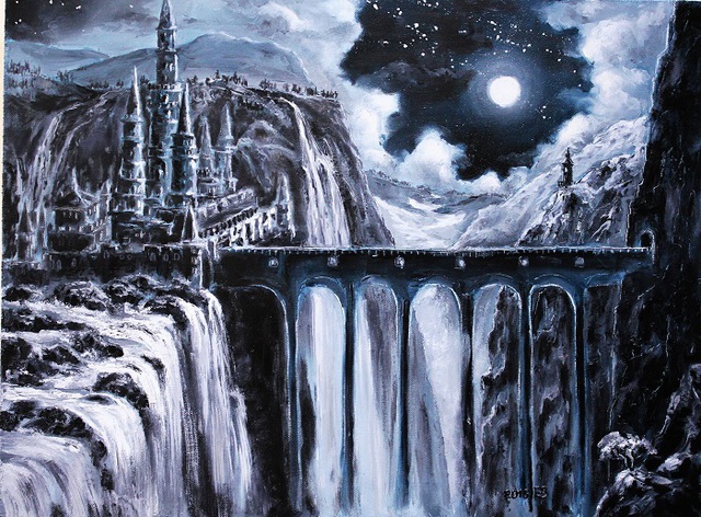 Elena Zorina  'Full Moon', created in 2015, Original Painting Acrylic.