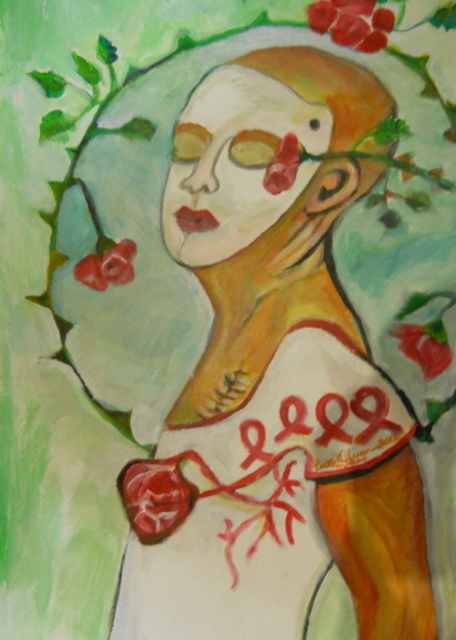 Ruth Olivar Millan  'After Breast Cancer', created in 2012, Original Painting Acrylic.