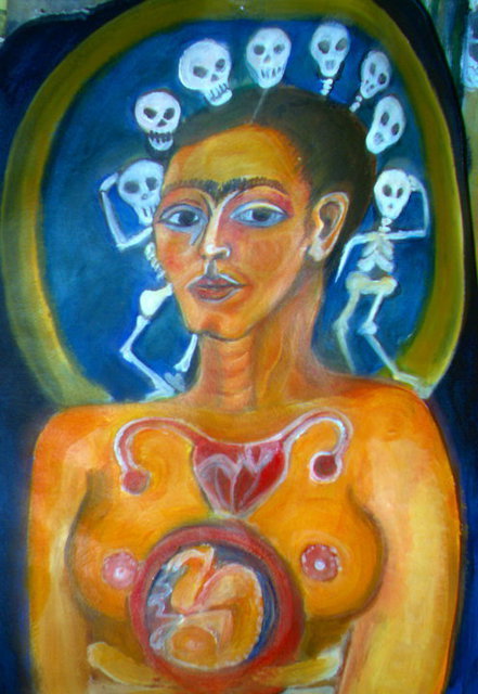 Ruth Olivar Millan  'Frida Life And Death', created in 2010, Original Painting Acrylic.