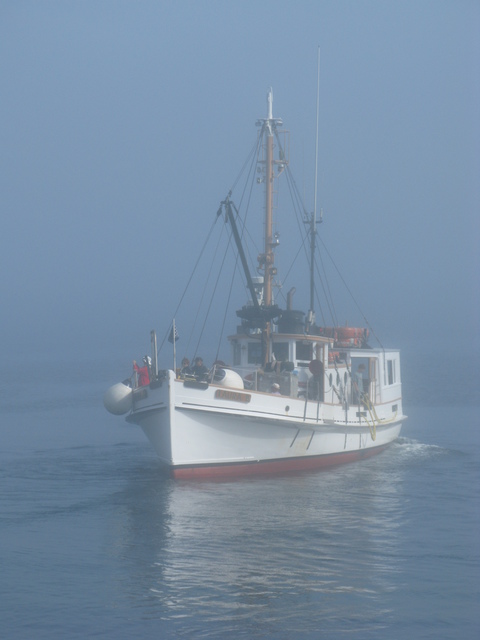 Ruth Zachary  'Early Boat Misty Morning', created in 2012, Original Photography Black and White.