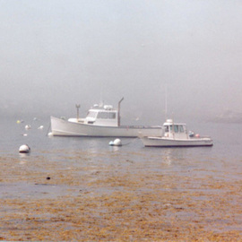 Ruth Zachary: 'Silver and Gold', 2006 Color Photograph, Boating. Artist Description:  White lobster boats, golden sea grass. . . all in silvery fog.  Ethereal, atmospheric, a bit haunting.  Harbor, Monhegan Island, Maine.  5 x 7 image in 11 x 14 acid free mat.  Signed and titled.  Enjoy!  Larger sizes available. Your comments and questions are most welcome. ...