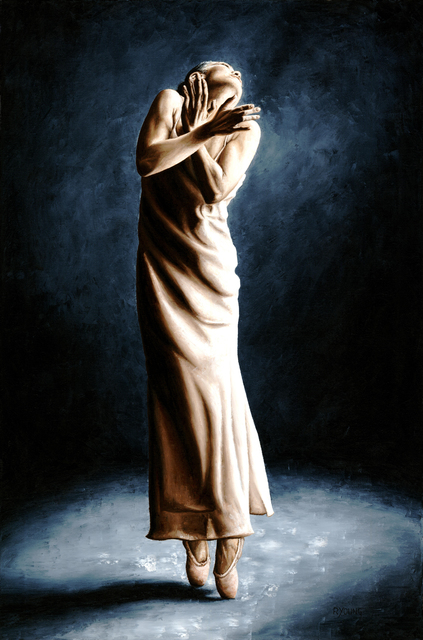 Artist Richard Young. 'Intense Ballerina' Artwork Image, Created in 2010, Original Painting Oil. #art #artist
