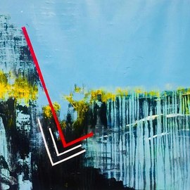 Sadaf Kobari: 'untitled 001', 2018 Acrylic Painting, Seascape. Artist Description: Painting, Acrylicon Canvas...