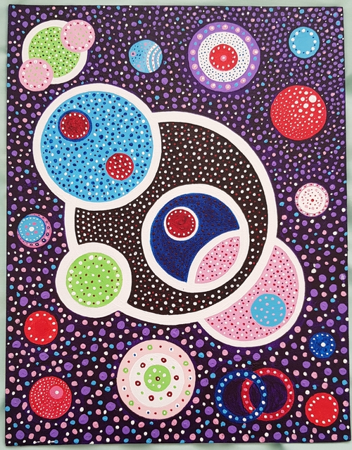 Artist Sadia Noori. 'Cosmos 2' Artwork Image, Created in 2018, Original Painting Acrylic. #art #artist