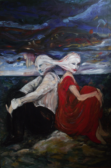 Dorina Pantea  'Reluctant Concubines', created in 2021, Original Painting Oil.