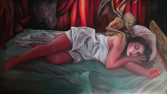 Artist Dorina Pantea. 'The Nightmare' Artwork Image, Created in 2021, Original Painting Oil. #art #artist