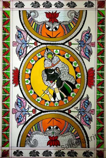 Deepti Tripathi  'Kanha The Beloved', created in 2018, Original Painting Ink.