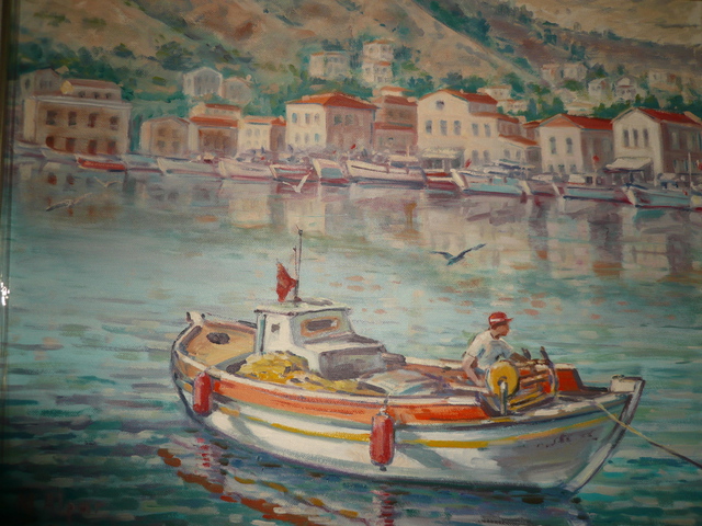 Nermin Alpar  'Fishers', created in 2009, Original Painting Oil.
