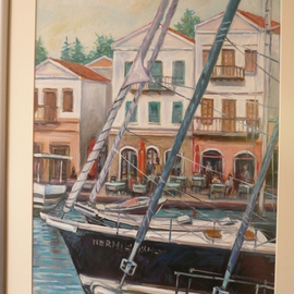 Nermin Alpar: 'meis island', 2009 Oil Painting, Sailing. 