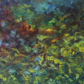 Gopal Weling: 'premonsoon', 2011 Acrylic Painting, Abstract Landscape. Artist Description:  premonsoon atmospher in jungle ...