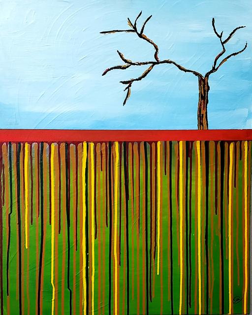 Donald Sallot  'Dripping Roots', created in 2020, Original Painting Acrylic.