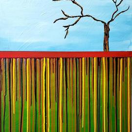 Donald Sallot: 'Dripping Roots', 2020 Acrylic Painting, Impressionism. Artist Description: Stretched canvas matte finish, original artwork, impressionism, trees, landscape. ...