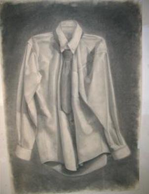 Salvatore Victor: 'sans hanger', 2005 Charcoal Drawing, Representational. charcoal on rives b. f. k. ...