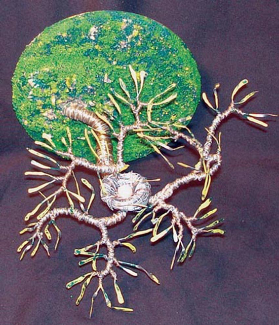 Sal Villano  'Bird Nest No  5 Wire Sculpture', created in 2010, Original Book.