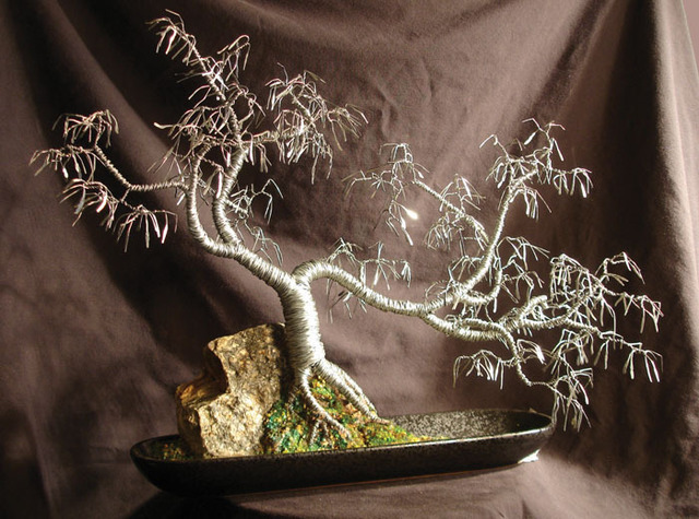 Sal Villano  'Cascade Number  3,  Wire Tree Sculpture ', created in 2007, Original Book.