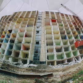 Sandra Maarhuis: 'Building in Utrecht, the Netherlands', 2008 Color Photograph, Cityscape. Artist Description: Photo collage of a building in Utrecht, the Netherlands. ...