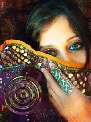 Sangeetha Bansal: 'Ripple enigma', 2015 Digital Photograph, People.  Digital photograph of a woman with enigmatic mysterious eyes.              ...