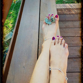 Sangeetha Bansal: 'Too pretty to walk', 2015 Color Photograph, People. Artist Description:  Photograph of feet with jewellery on it ...