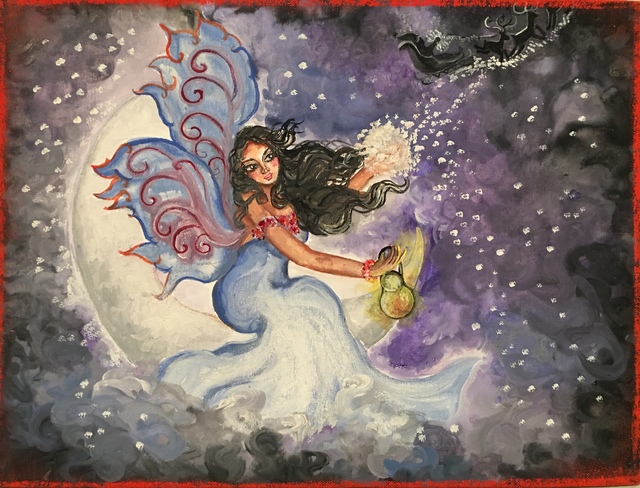 Sangeetha Bansal  'Holiday Art', created in 2018, Original Mixed Media.